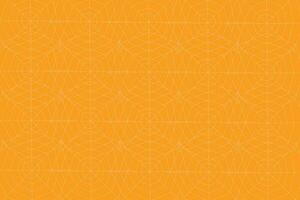 Seamless spider net textile fabric pattern on orange background vector