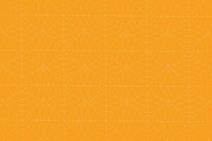 Seamless spider net textile fabric pattern on orange background vector