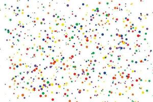 Seamless pattern with colorful dotted scatter particlees on white background vector