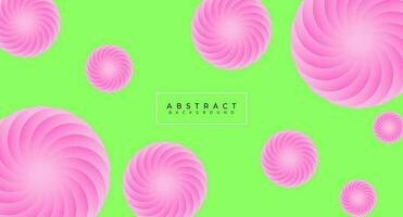 Green pink abstract background with simple shape vector