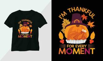 Thanksgiving Day design with turkey and summer fall colors perfect for T-shirt and apparel design vector