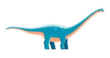 Cartoon dinosaur character, Antarctosaurus dino vector