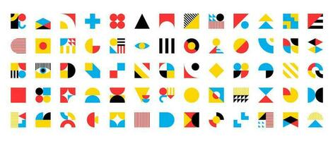 Bauhaus elements of abstract geometric shapes vector