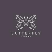 Butterfly Logo Design, Beautiful Flying Animal, Company Brand Icon Illustration, Screen Printing, Salon vector