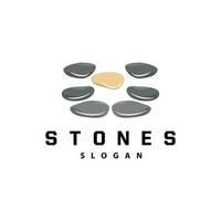 Stone Logo, Premium Elegant Design, Stone Balance Vector, Stepping Rock Walking Icon Illustration Design vector