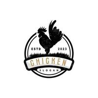 Chicken Logo, For Roast Chicken Restaurant, Farm Vector, Simple Minimalist Design For Restaurant Food Business vector