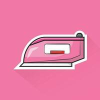 Illustration Vector of Pink Iron in Flat Design