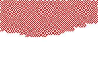 Red and White Geometric maze pattern, Illustration for fabric, wallpaper, and decorative background vector