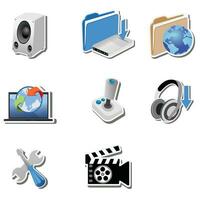 MULTIMEDIA ICON SET vector