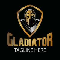 logotipo de la mascota del gladiador vector