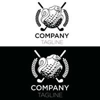 golf snake logo vector