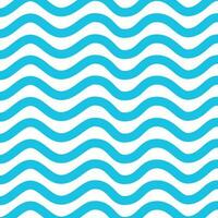 Seamless blue wave pattern on white background. vector