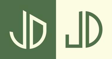 Creative simple Initial Letters JD Logo Designs Bundle. vector