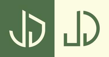 creativo sencillo inicial letras jj logo diseños manojo. vector