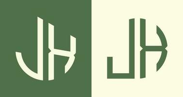 Creative simple Initial Letters JX Logo Designs Bundle. vector