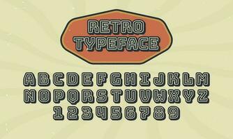 vintage retro vector alphabet font typography typeface design