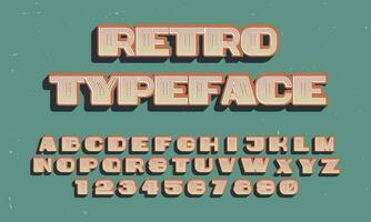 vintage retro vector alphabet font typography typeface design