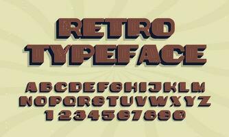 vintage retro vector alphabet font typography typeface design