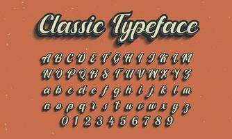 vintage retro vector alphabet font typography typeface design