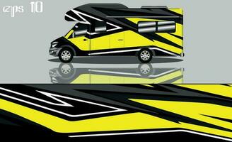 camper coche envuelve vector