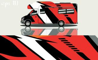 camper coche envuelve vector