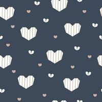 vector seamless pattern with cute hearts for fabric wrapping wallpaper