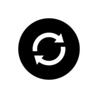 Arrow refresh, reload, sync icon vector in circle background