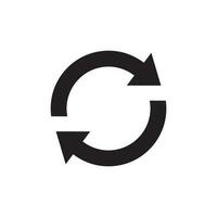 Arrow refresh, reload, sync icon vector in flat style