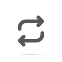 Repost, arrow share icon vector. Social media post element symbol vector