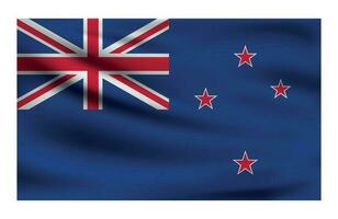 Realistic National flag of New Zealand. vector