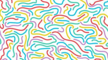 colorful line doodle seamless pattern design vector illustration with pastel color style