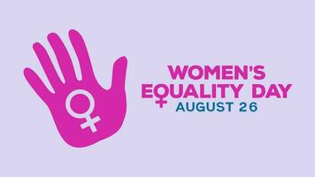 women's equality day template design vector illustration with male and female symbols