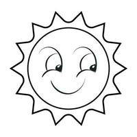 Cute Sun Art. Happy Sun for print. Smiling Sun vector illustration use as card, sticker or T Shirt