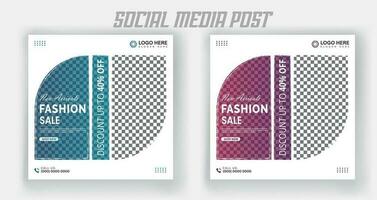 fashion sale social media post and web banner template vector