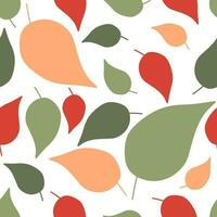 Birch leaves autumn Seamless vector pattern. Seasonal foliage repeatable background. Natural Warm decorative Template for wallpaper, textile, print, wrapping paper, package. Colorful design backdrop.