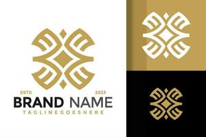 Luxury Letter X  elagant logo design vector symbol icon illustration