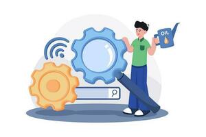 Search Engine Optimization Illustration concept on white background vector