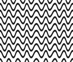 Wavy line seamless pattern vector illustration, Black and white.