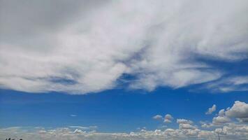 Blue sky and white clouds in Nakhon Ratchasima Province, Thailand photo