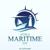 Holidays around the world of World Maritime Day template vector