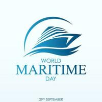 World Maritime Day web banner or social media post template or background vector