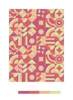 a colorful pattern with geometric shapes and colors vector