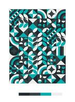 a colorful pattern with geometric shapes and colors vector