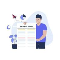 Business balance sheet concept illustration vector