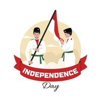 Flat illustration of indonesian independence day vector