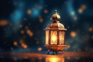 Eid mubarak and ramadan kareem greetings with islamic lantern and mosque. Eid al fitr background. Eid al fitr background of window concept by AI Generated photo