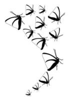 Butterfly silhouette. Clipart vector isolated on white background