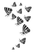 mariposa silueta. clipart vector aislado en blanco antecedentes