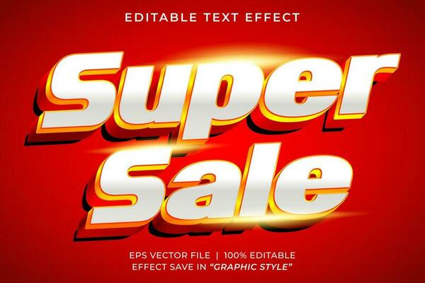Super sale 3d editable text effect