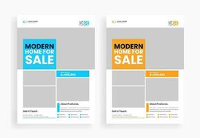 home sale real estate flyer template design vector